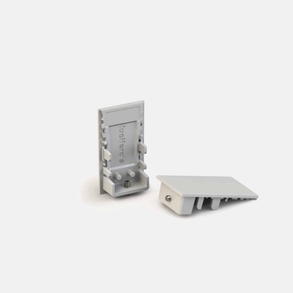 Minifile sistema - Coppia testate di chiusura per profilo soffitto/sospensione