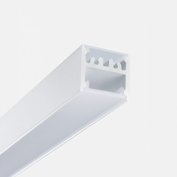 Microfile sistema - Profilo vuoto soffitto/incasso rasato/sosp. completo di diffusore opalino bianco